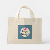 Professionele  kantoorkleding blauw mini tote bag (Achterkant)