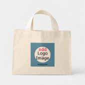 Professionele  kantoorkleding blauw mini tote bag (Voorkant)