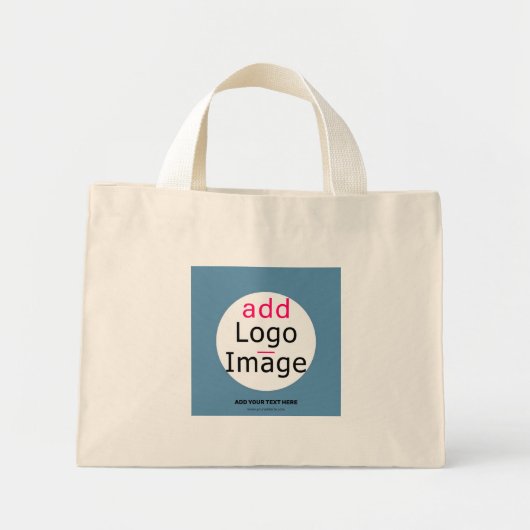 Professionele  kantoorkleding blauw mini tote bag (Voorkant)