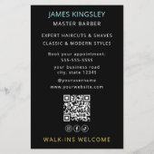 Professionele Kapper Kapsel Scheer Verzorging Stij Flyer (Achterkant)