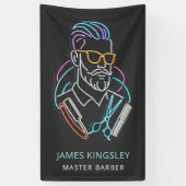 Professionele Kapper Kapsel Scheer Verzorging Stij Spandoek (Verticaal)