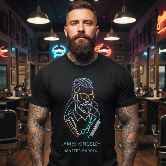 Professionele Kapper Kapsel Scheer Verzorging Stij T-shirt
