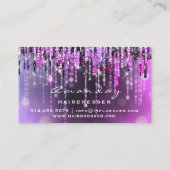 Professionele Kapper Schaar Gouden Drip Roze Visitekaartje (Achterkant)