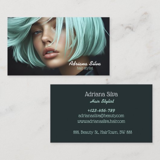Professionele kapper stylist Visitekaartjes (Voorkant / Achterkant)