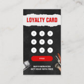 Professionele kapper winkel paal kapper scheren klantenkaartje (Achterkant)