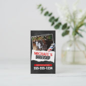 Professionele kapper winkel paal kapper scheren visitekaartje (Staand voorkant)