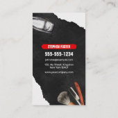 Professionele kapper winkel paal kapper scheren visitekaartje (Achterkant)