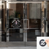 Professionele kapperszaak glasz sticker – op maat (Kantoordeur)
