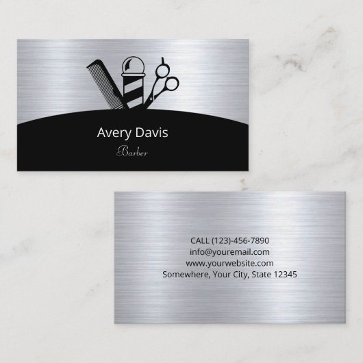 Professionele kapperszaak kapper kapperszaak visitekaartje (Voorkant / Achterkant)