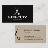 Professionele kapperszaak visitekaartjes (Voorkant / Achterkant)