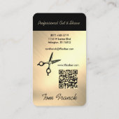 Professionele kapperszaak zwart & goud visitekaartje (Achterkant)