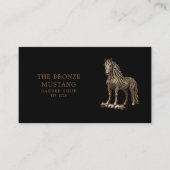 Professionele Kapperzaak Bronzen Mustang Qr Code Visitekaartje (Voorkant)