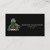 Professionele Kapperzaak Emerald Alligator Qr Code Visitekaartje (Voorkant)