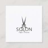 Professionele Kapsalon Foto Modern Eenvoudig Vierkante Visitekaartje (Voorkant)