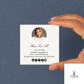 Professionele Kapsalon Foto Modern Eenvoudig Vierkante Visitekaartje