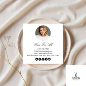 Professionele Kapsalon Foto Modern Eenvoudig Vierkante Visitekaartje