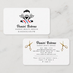 Professionele Kapsalon Minimalistische Herenkapsal Visitekaartje