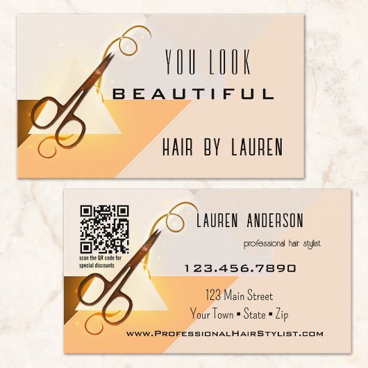 Professionele Kapsalon Schoonheid QR Code Visitekaartje