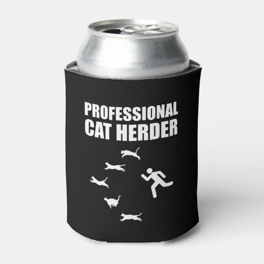 Professionele kat Herder Funny Herding Cats Blikjeskoeler (Blikje Voorkant)