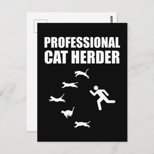 Professionele kat Herder Funny Herding Cats Briefkaart (Voorkant / Achterkant)