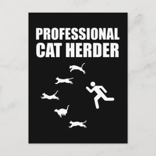 Professionele kat Herder Funny Herding Cats Briefkaart