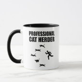 Professionele kat Herder Funny Herding Cats Mok (Links)