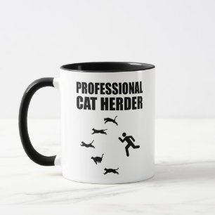 Professionele kat Herder Funny Herding Cats Mok