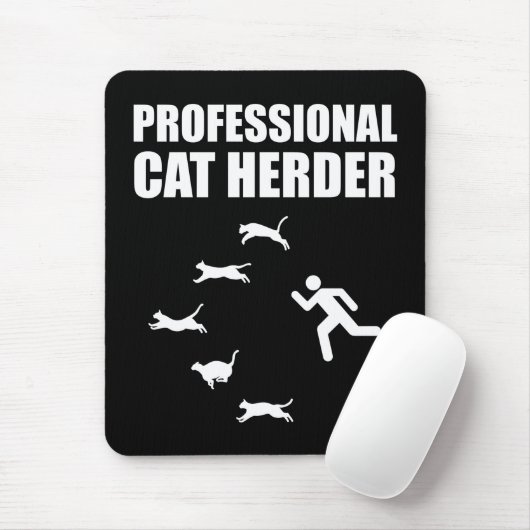 Professionele kat Herder Funny Herding Cats Muismat (Met muis)