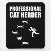 Professionele kat Herder Funny Herding Cats Muismat (Voorkant)