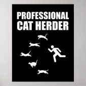 Professionele kat Herder Funny Herding Cats Poster (Voorkant)
