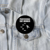 Professionele kat Herder Funny Herding Cats Ronde Button 7,6 Cm (In situ)