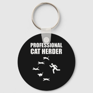 Professionele kat Herder Funny Herding Cats Sleutelhanger