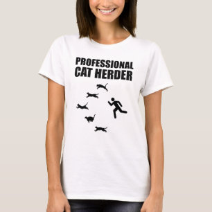 Professionele kat Herder Funny Herding Cats T-shirt