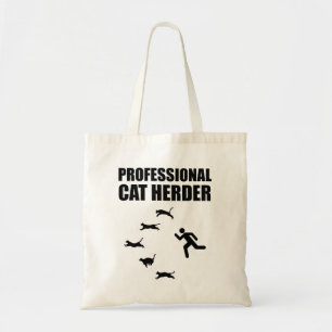Professionele kat Herder Funny Herding Kat Tote Bag