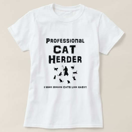 Professionele kat herder ik maak kratten die er ui t-shirt (Design voorkant)