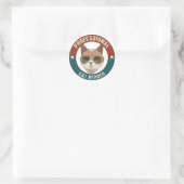 Professionele kat Herder Ronde Sticker (Tas)