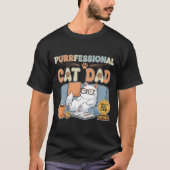 Professionele kattenvader - Grappige Vaderdag T-shirt (Voorkant)