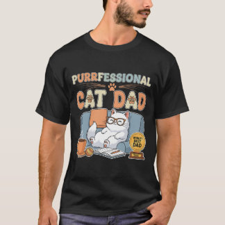 Professionele kattenvader - Grappige Vaderdag T-shirt