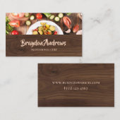 Professionele kauwvoedselcatering visitekaartje (Voorkant / Achterkant)
