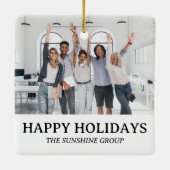 Professionele kerstcadeaus voor klanten keramisch ornament (Achterkant)