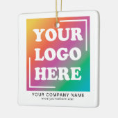 Professionele kerstdagen met Logo voor bedrijven Keramisch Ornament (Links)