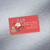 Professionele kerstman Funny Informele Cartoon Magnetisch Visitekaartje (Voorbeeld)