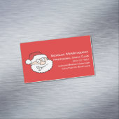 Professionele kerstman Funny Informele Cartoon Magnetisch Visitekaartje (Voorbeeld)