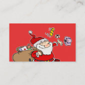 Professionele kerstman Funny Informele Cartoon Visitekaartje (Achterkant)