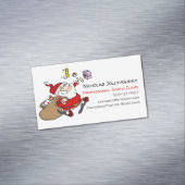 Professionele Kerstman Grappige Informele Cartoon Magnetisch Visitekaartje (Voorbeeld)