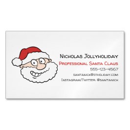 Professionele Kerstman Grappige Informele Cartoon Magnetisch Visitekaartje