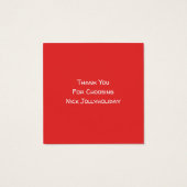 Professionele Kerstman Grappige Informele Cartoon Vierkante Visitekaartjes (Achterkant)