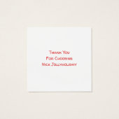 Professionele Kerstman Grappige Informele Cartoon Vierkante Visitekaartjes (Achterkant)