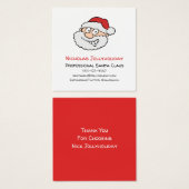 Professionele Kerstman Grappige Informele Cartoon Vierkante Visitekaartjes (Voorkant /achterkant)