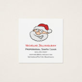 Professionele Kerstman Grappige Informele Cartoon Vierkante Visitekaartjes (Voorkant)